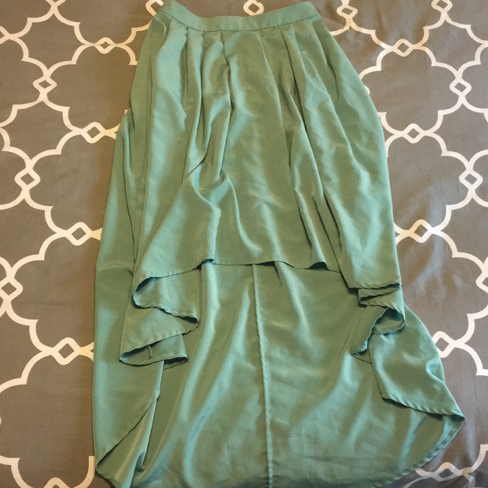 Sea foam Green High-Low Skirt